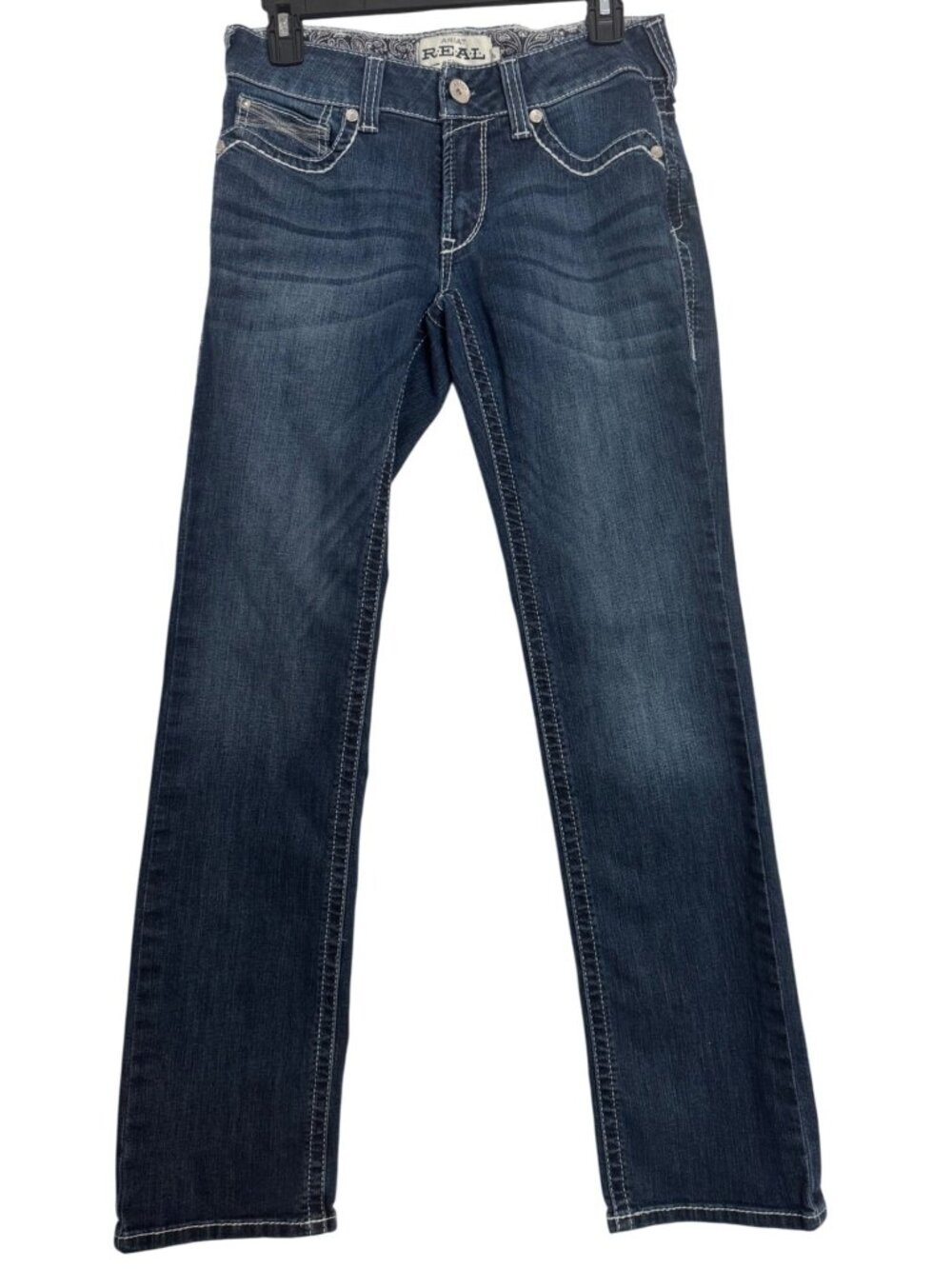 Ariat Dresden Real Denim Size 27R Women’s Straight Leg Jeans Western 32" inseam